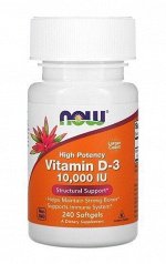 Витамин Д NOW Vitamin D-3 10.000 IU - 240 гел.капс.