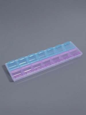 Органайзер для хранения мелочей, 14 ячеек, 21.5x6.5x2.3 см, МИКС