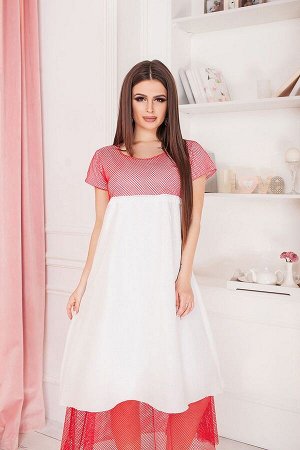 Платье красно-белое 4558311