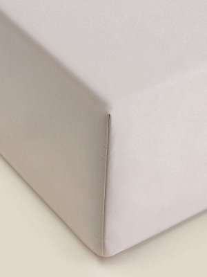 Простыня на резинке 300ТС SL Home Steel 180x200+30 см, сатин, 100% хлопок