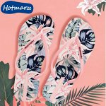 Hotmarzz Black Mar женские нескользящие шлепанцы с принтом, розовые
