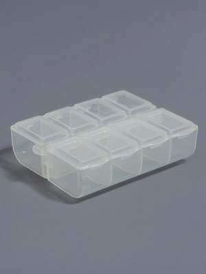 Органайзер для хранения мелочей, с подвесом, 8 ячеек, 8x6x2 см, прозрачный