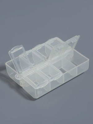 Органайзер для хранения мелочей, с подвесом, 8 ячеек, 8x6x2 см, прозрачный
