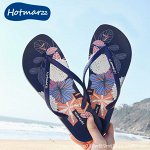 Hotmarzz Black Mar женские нескользящие шлепанцы с принтом, синие