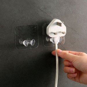 Самоклеющийся настенный крючок, 1 шт., цвет прозрачный, 6 х 6 см.