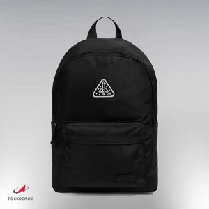 Рюкзак текстильный РОСКОСМОС х ONLYTOP, 42x28.5x14, с карманами, чёрный