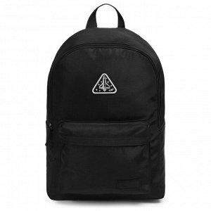 Рюкзак текстильный РОСКОСМОС х ONLYTOP, 42x28.5x14, с карманами, чёрный