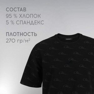 Футболка РОСКОСМОС х ONLYTOP, чёрная