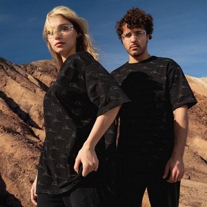 Футболка РОСКОСМОС х ONLYTOP, чёрная