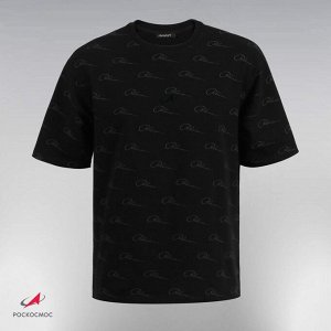 Футболка РОСКОСМОС х ONLYTOP, чёрная