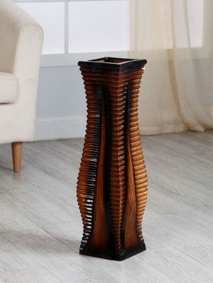 Ваза напольная «Линнет», прямой, 15x60 см, d=11 см, керамика, коричневая