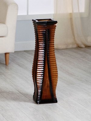 Ваза напольная «Линнет», прямой, 15x60 см, d=11 см, керамика, коричневая