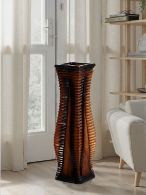 Ваза напольная «Линнет», прямой, 15x60 см, d=11 см, керамика, коричневая