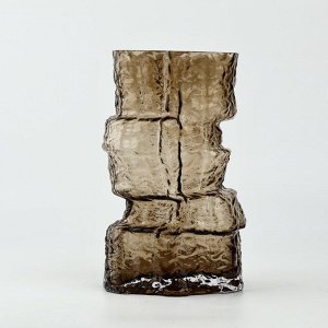 Ваза для цветов «Маунтин браун» из коричневого стекла 25x15,5x15,5 см