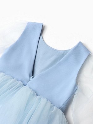 Платье нарядное детское MINAKU: PartyDress, цвет голубой.