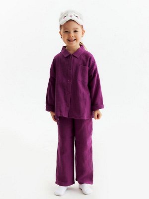Пижама детская KAFTAN «Муслин», фиолетовая