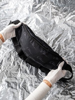 Сумка поясная РОСКОСМОС х ONLYTOP, чёрная