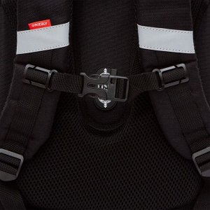 Ранец школьный формованный GRIZZLY с анатомической спинкой на ножках, для мальчика