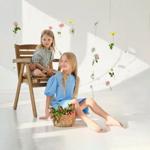 Платье для девочки MINAKU, зелёное.