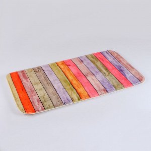 Набор ковриков для ванны и туалета  «Цветные деревяшки», 2 шт: 40*45, 45*75 см