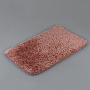Набор ковриков для ванны и туалета 3 шт 40х44, 38х49, 49х79 см "Пушистик" цвет розовый