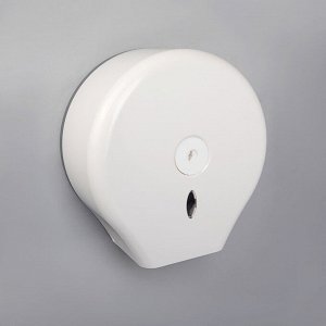 Диспенсер туалетной бумаги, 28?27,5?12 см, втулка 6,5 см, пластик, цвет белый