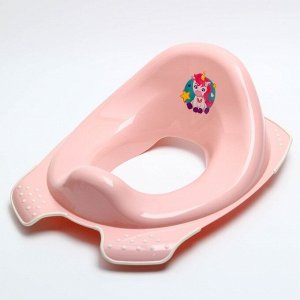 Детская накладка - сиденье на унитаз «Мишка» антискользящая, цвет розовый