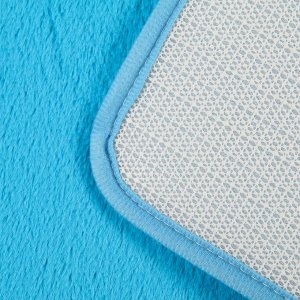 Набор ковриков для ванной и туалета Доляна, 2 шт: 40×50, 50×80 см цвет голубой