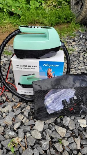 Насос электрический  для SUP досок и лодок (12v 130w 13A 100kPa длина шланга 1,5м длина провода-3м) HIQMAR SA-100