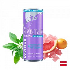 Red Bull Spring Edition Waldmeister & Pink Grapefruit 250ml - Ред Булл розовый грейпфрут и ясменник. Без сахара