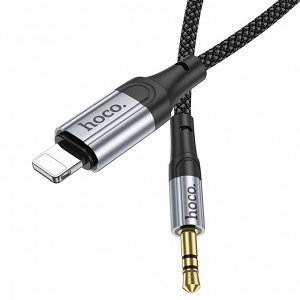 Аудиокабель HOCO UPA26 AUX Jack 3,5 (m) - Lightning (m), 1 м, черный