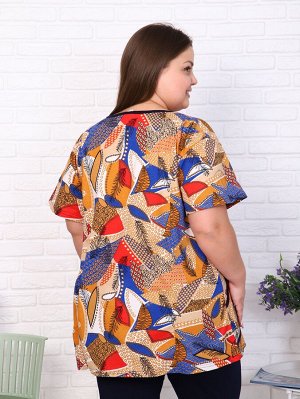 Мод.091 Костюм (Горчичный/красный/абстракция)