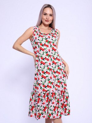 Мод.589 Сарафан (Зеленый/розовый/вишня)
