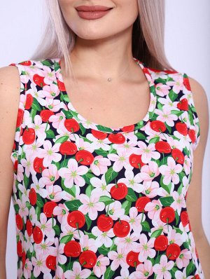 Мод.589 Сарафан (Зеленый/розовый/вишня)