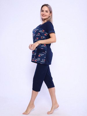 Мод.012 Костюм (Синий/красный/сердечки)