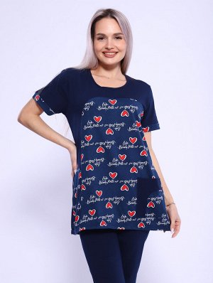 Мод.012 Костюм (Синий/красный/сердечки)
