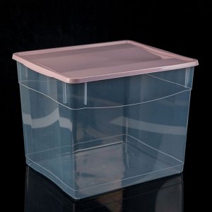 Ящик для хранения с крышкой «Кристалл», 34 л, 39?31?33 см, цвет МИКС