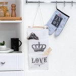 Кармашек текстильный &quot;LOVE&quot; 2 отделения, 20х40 см