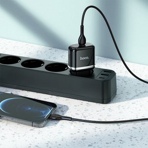 Сетевое зарядное устройство HOCO N24 Victorious 1xUSB-C, 20W, черный