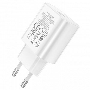 Сетевое зарядное устройство HOCO N22 Jetta 1xUSB-C, 25W, белый
