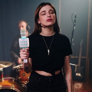 Микрофон беспроводной HOCO BK5 Cantando, Bluetooth, синий