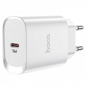 Сетевое зарядное устройство HOCO N14 Smart 1xUSB-C, 3.0A, 20W, белый