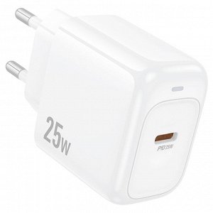 Сетевое зарядное устройство HOCO CS53A Surplus 1xUSB-C, 25W, белый