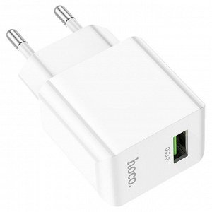 Сетевое зарядное устройство HOCO C98A Proton 1xUSB, 3.0A, 18W, белый