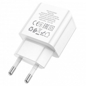 Сетевое зарядное устройство HOCO C98A Proton 1xUSB, 3.0A, 18W, белый