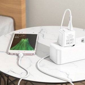 Сетевое зарядное устройство HOCO C98A Proton 1xUSB, 3.0A, 18W, белый