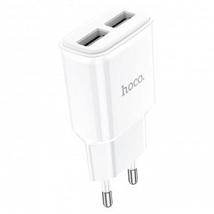 Сетевое зарядное устройство HOCO C88A Star 2xUSB, 2.4A, 10.8W, белый