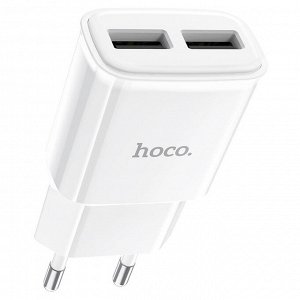 Сетевое зарядное устройство HOCO C88A Star 2xUSB, 2.4A, 10.8W, белый