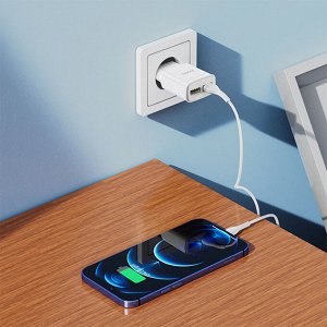 Сетевое зарядное устройство HOCO C88A Star 2xUSB с Кабелем USB - Lightning, 2.4A, 10.8W, белый
