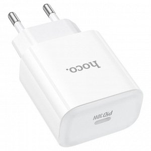 Сетевое зарядное устройство HOCO C76A Pro Majestic 1xUSB-C, 30W, белый